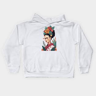 Frida's Colorful Reverence: Illustration Kids Hoodie